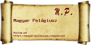 Magyar Pelágiusz névjegykártya