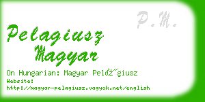 pelagiusz magyar business card